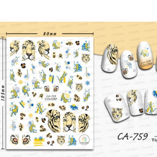 sticker trang trí nail tết
