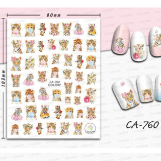 sticker trang trí nail tết
