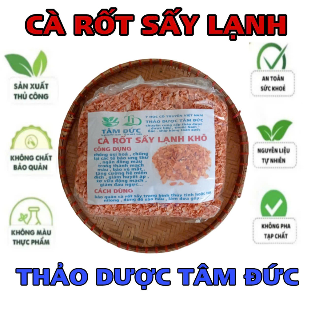 1kg cà rốt miếng sấy lạnh khô