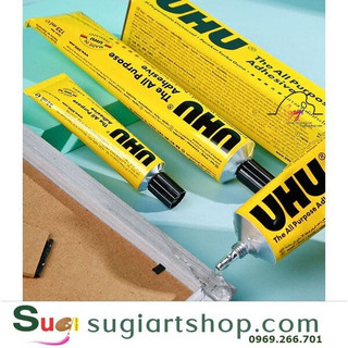 Keo UHU 35ml-Chất liệu thích hợp để dán: Sứ, Vải, Gỗ, Nhựa, Kim Loại...