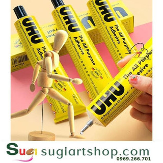 Keo UHU 35ml-Chất liệu thích hợp để dán: Sứ, Vải, Gỗ, Nhựa, Kim Loại...