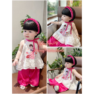 Yếm Thiên Mỹ kèm bườm cho bé gái (Nhà may Xuka handmade)🌱