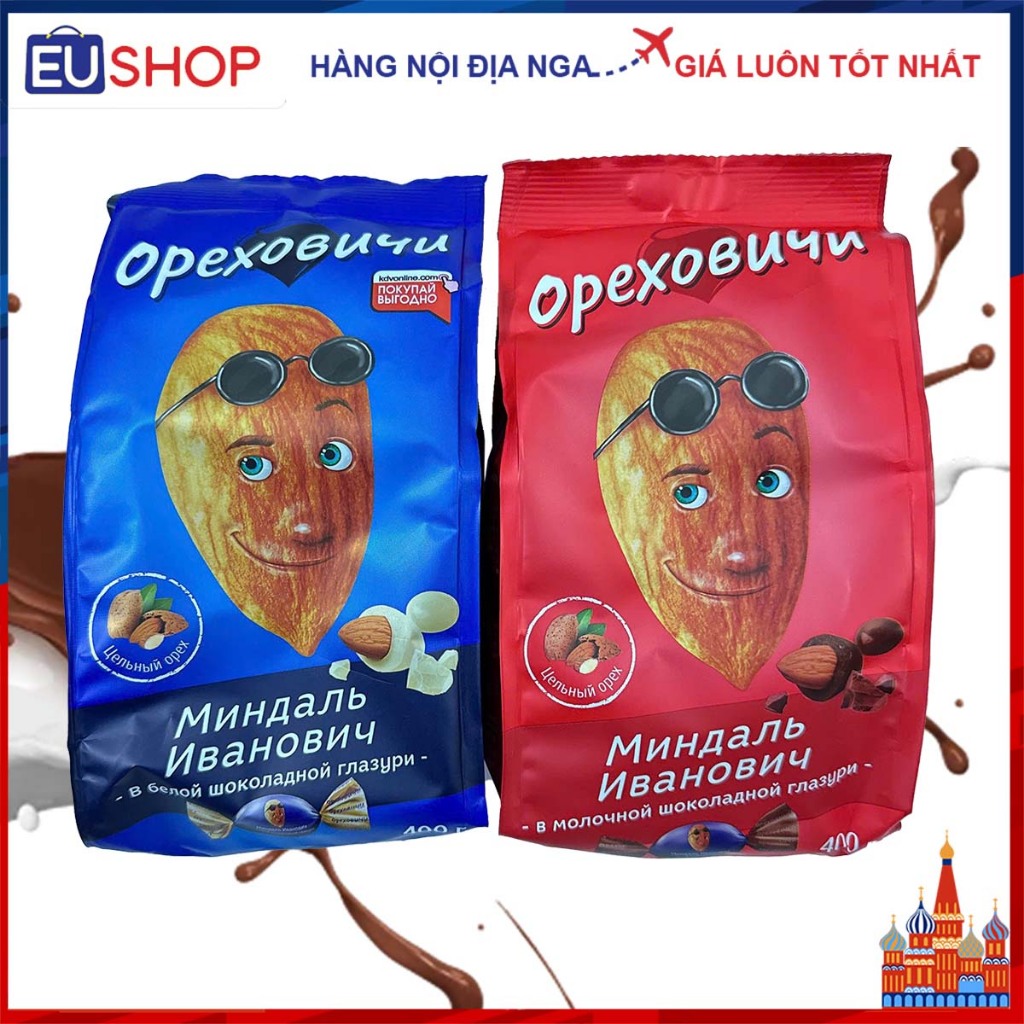  Kẹo socola hạnh nhân Ivan và Toniya Sweet các loại 