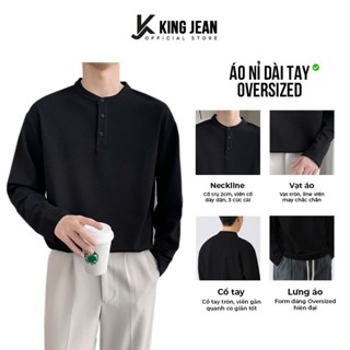 Áo thun nam dài tay kiểu dáng Hàn Quốc vải nỉ cao cấp mềm mại co giãn KJ Vua Quần Jeans