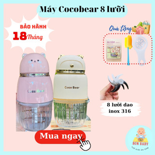 [ TẶNG QUÀ] máy xay 8 lưỡi dao Coco Bear, HATTIEC, MISAN xay đồ ăn dặm cho bé bảo hành 18m- Bonbaby