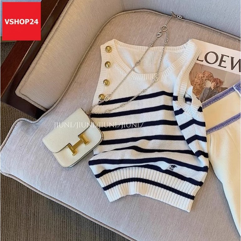 Áo len nữ cao cấp sọc ngang Dior ALE03 (Code: ALE03)