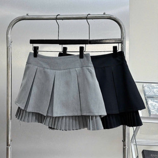 Chân Váy Ngắn Xoè 2 Tầng xếp ly nhỏ siêu xinh