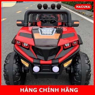  Xe ô tô địa hình trẻ em Xe ô tô điện cho bé kèm nhạc đèn 2 chức năng tự lái và điều khiển từ xa 6887 