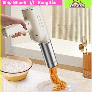 [SẴN HN] Máy Làm Bún Mì Tươi Tự Động Cầm Tay Dùng Pin Sạc với 5 khuôn cho nhà bếp【LaiMiShop】