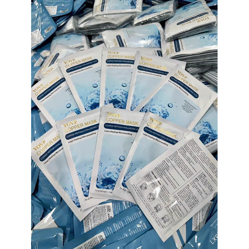 [Combo 10 miếng] Mặt nạ MASK COPPER YOVP CẤP ẨM GIẢM ĐỎ