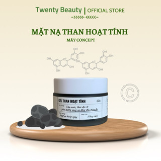 Mặt nạ hàng ngày Gel than hoạt tính - Thải độc tố, dưỡng sáng và đồng đều màu da - Mây Concept