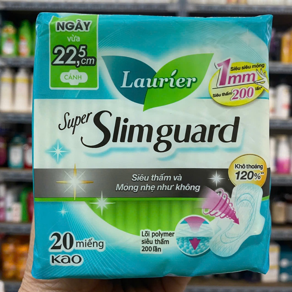 BĂNG VỆ SINH LAURIER SUPER SLIMGUARD BAN NGÀY 20 MIẾNG