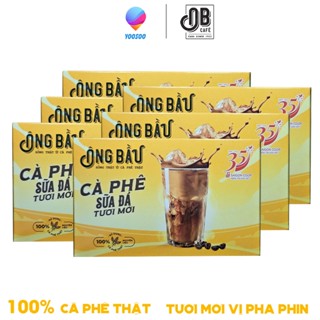 Combo 6 Hộp 240G 60 Gói 24G Cafe Sữa Đá/ 6 Hộp 220G 60 Gói 22G  Cafe Muối Ông Bầu - NUTIFOOD -YOOSOO