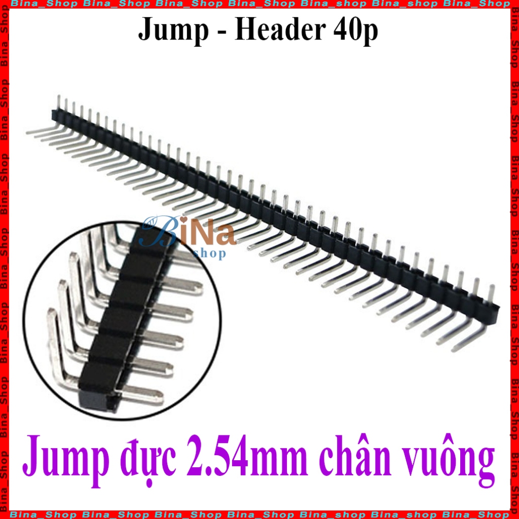 Hàng rào đực 40pin chân vuông Header 2.54mm