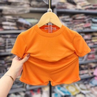 Bộ cộc trơn thun lạnh Minkey Baby loại 1, vải thun mềm mát cho bé trai, bé gái mặc đi học, mặc ở nhà thoáng mát sz 725kg