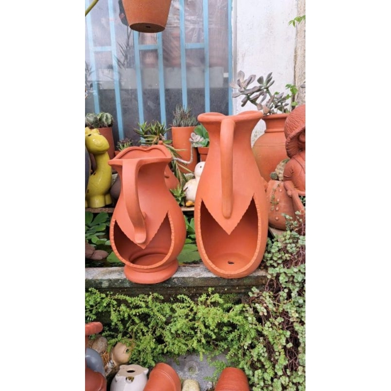 Chậu đất nung - Chậu bình sữa xẻ đặc biệt