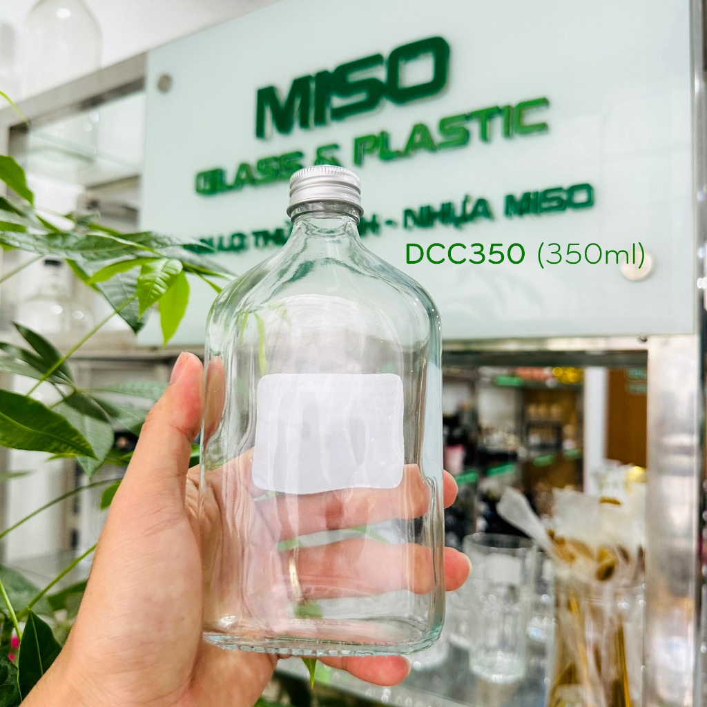 Bộ 6 Chai thủy tinh dẹp 350ml DCC