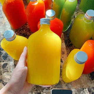Bộ 6 Chai thủy tinh dẹp 350ml DCC