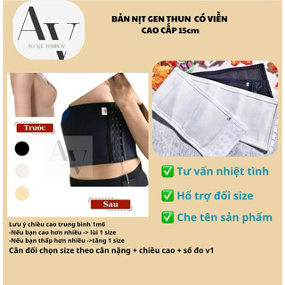 BẢN NỊT TOMBOY(CÓ VIỀN) GEN THUN CAO CẤP 15cm NỊT PHẲNG, BÓ SÁT
