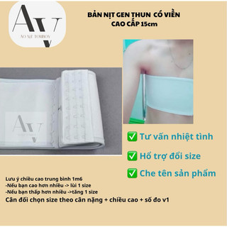 BẢN NỊT TOMBOY(CÓ VIỀN) GEN THUN CAO CẤP 15cm NỊT PHẲNG, BÓ SÁT