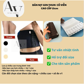 BẢN NỊT TOMBOY(CÓ VIỀN) GEN THUN CAO CẤP 15cm NỊT PHẲNG, BÓ SÁT