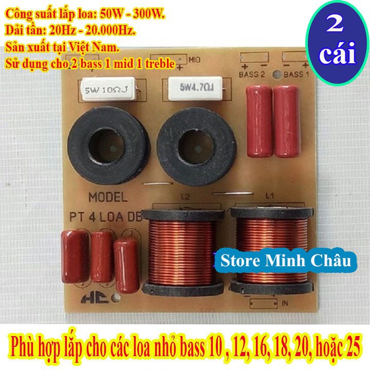 COMBO 2 MẠCH PHÂN TẦN 4 LOA AD
