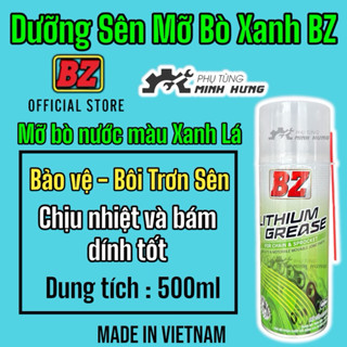 Dưỡng Sên BZ Mỡ Bò Xanh Lá  Nước dạng xịt 500ml Chống Văng Bám dính tốt >>>>