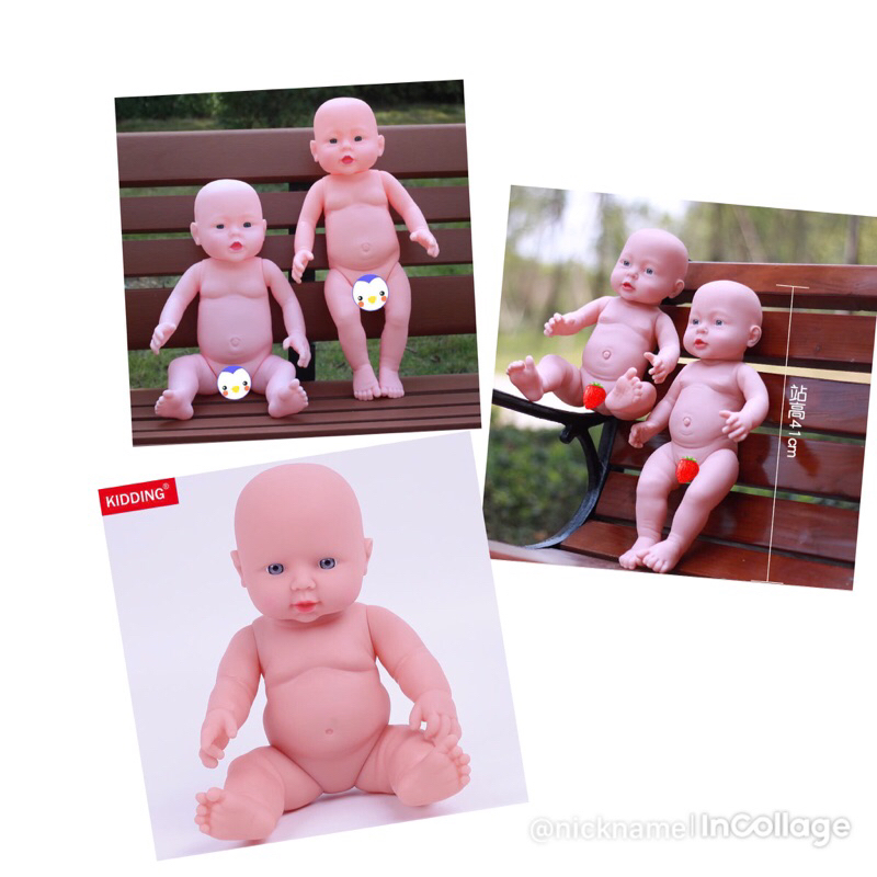 Búp Bê Mô Phỏng Em Bé Silicone Bé Trai Và Bé Gái - 41cm