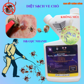   Chính hãng  Thuốc diệt Ve Chó BITHOR DUAL ACTION 1 lít - Mỹ - Diệt sạch Ve Chó trong 1 lần xử lý - không mùi 