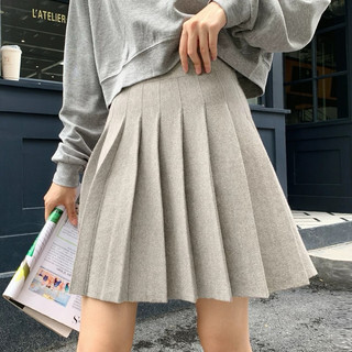 Chân váy len xoè ngắn dệt ly chất len dày đẹp