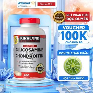 Glucosamine giúp xương chắc khỏe Glucosamine & Chondroitin 280 viên Kirkland Signature đẩy lùi bệnh viêm khớp, thoái hóa