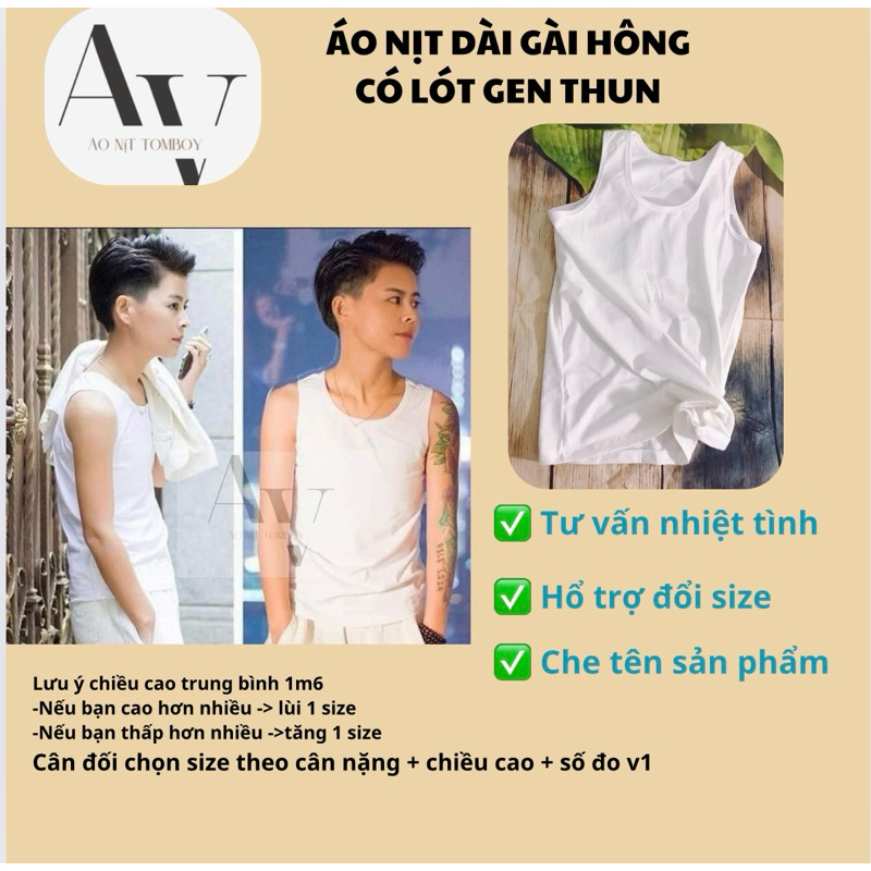 ÁO NỊT NGỰC TOMBOY DÁNG DÀI CÓ MÓC GÀI HÔNG NỊT PHẲNG BÓ SÁT