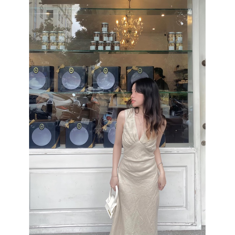 ĐẦM LINEN MINDI DÁNG DÀI CỔ V 2 DÂY BẢN TO XẾP LI SIÊU XINH PHONG CÁCH HÀN QUỐC THANH LỊCH NHẸ NHÀNG ĐỦ SIZE NHIỀU MÀU | BigBuy360 - bigbuy360.vn