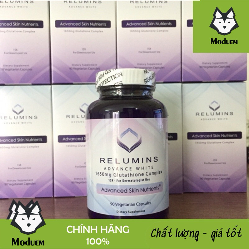 [ DATE XA + SHIP NHANH] Viên uống trắng da RELUMINS 90 viên 1650mg