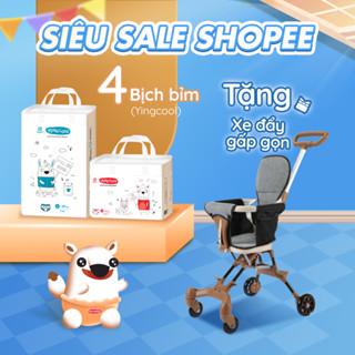 Bỉm Yingcool full size - combo mua 4 bịch Tặng 1 xe đẩy Gấp Gọn