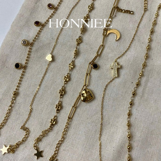  Vòng tay nữ Honniee - Vòng tay nữ thép y tế không gỉ mạ vàng phong cách cổ điển Honniee 