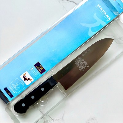 Dao bếp thái đa năng cao cấp Santoku KATANA Basic cán nhựa thép không gỉ - phiên bản Trung thu 2024