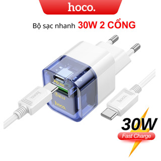 Bộ sạc nhanh TYPE C 30W Hoco củ sạc PD30w cho Phone 15 Samsung Xiaomi Oppo