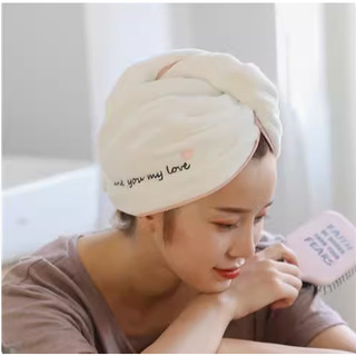 Khăn quấn khô tóc mới thần thánh màu trắng