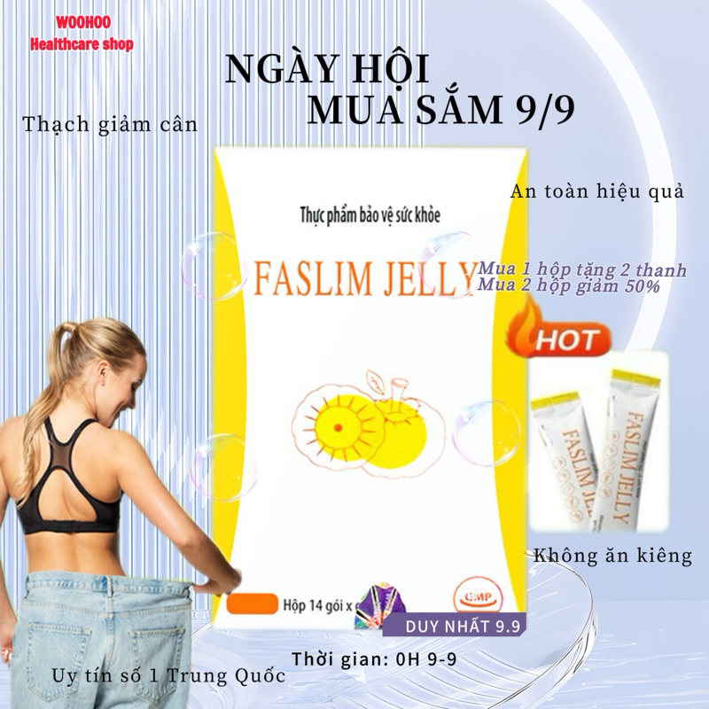 FASLIM JELLY thạch giảm cân 14 gói hiệu quả cấp tốc an toàn không phải thuốc