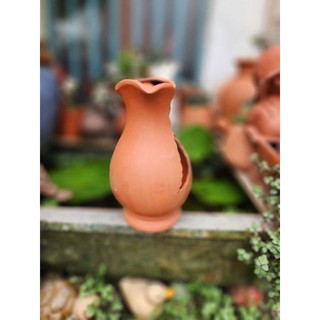 Chậu đất nung - chậu bình sữa xẻ (mới) cao 24cm
