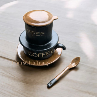 Combo bộ phin pha cafe kèm muỗng sứ