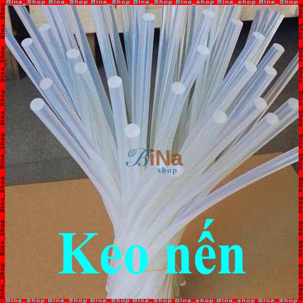 [50 cây] Keo nến nhỏ 7mm dài 25cm