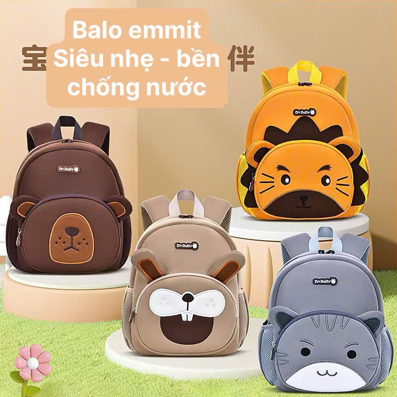 BALO CHO BÉ SIÊU NHẸ CỦA ZM BABY - BALO CHO BÉ MẪU GIÁO - BALO TIỂU HỌC - KÈM ẢNH THẬT - EMMIT BL108