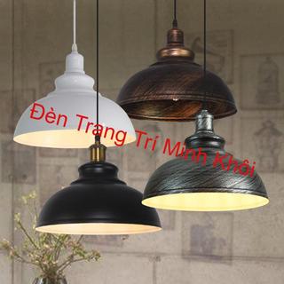 Đèn thả trần đui đồng - dây 2m, đèn thả trần trang trí + Bóng đèn decor siêu sáng, chao đèn 300mm