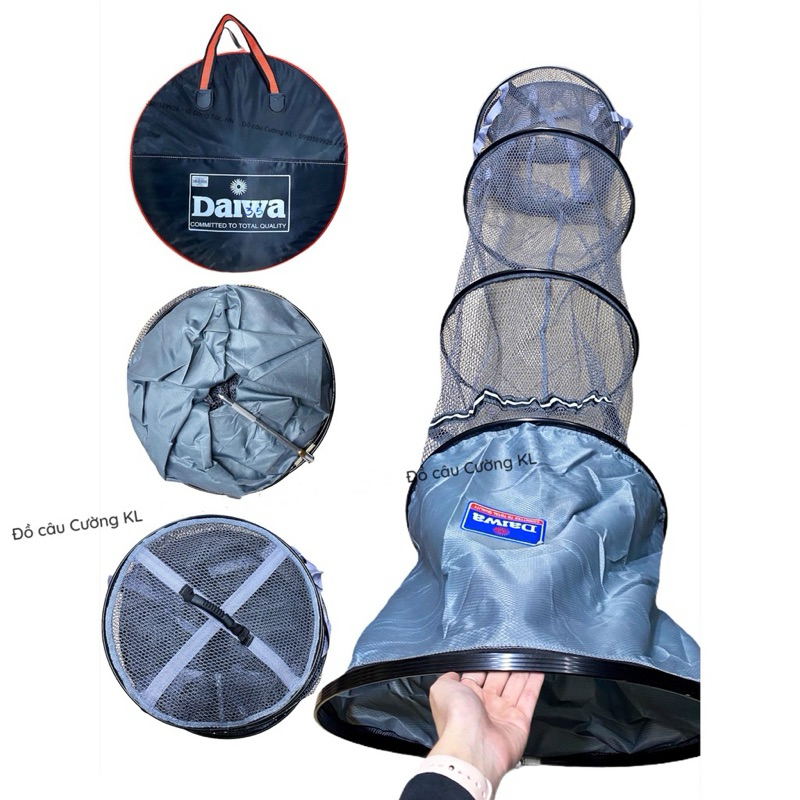 Giỏ câu tay DW A vỏ đen viền đỏ