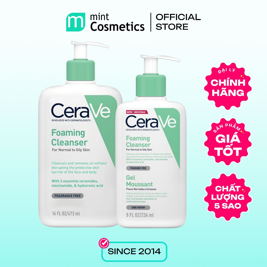 Sữa Rửa Mặt CeraVe Foaming Facial Cleanser