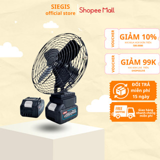 Quạt tích điện Mini để bàn DIDOOGLT dung lượng lớn phổ thông 8 inch, chất liệu thép sơn tĩnh điện, lõi đồng