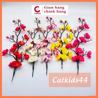 Cành đào cổ  - thân cổ 30cm trang trí oản, giỏ quà Tết, trang trí tháp nước tháp tài lộc, phụ kiện chụp ảnh, decor