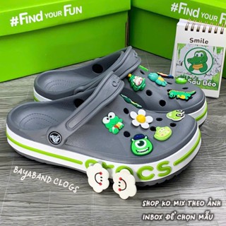 Dép Sục Cross baya Nam Nữ màu Xám Xanh, Hàng loại 1, tặng kèm 12 stickers , freeship